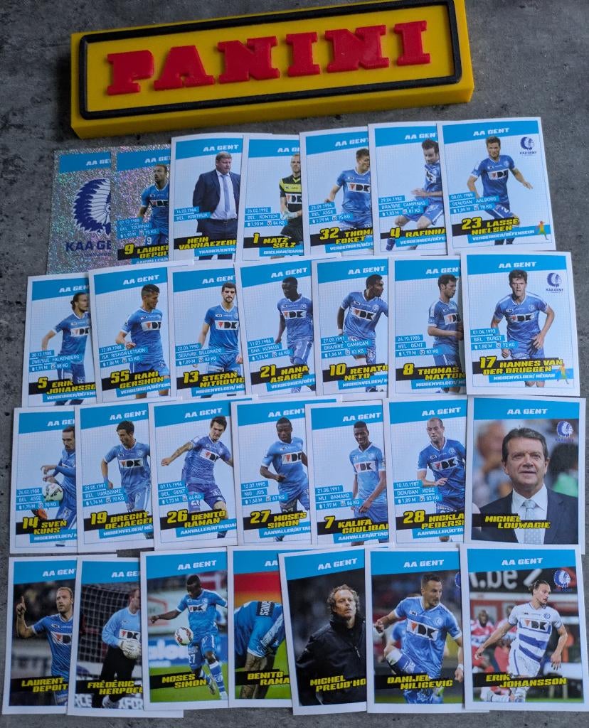 Panini FOOTBALL 2016 28 STICKERS AA GENT VOETBAL, Ophalen of Verzenden, Nieuw