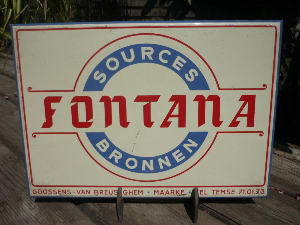 Plaque métallique ( no émail ) Bronnen Fontana - Temse, Envoi