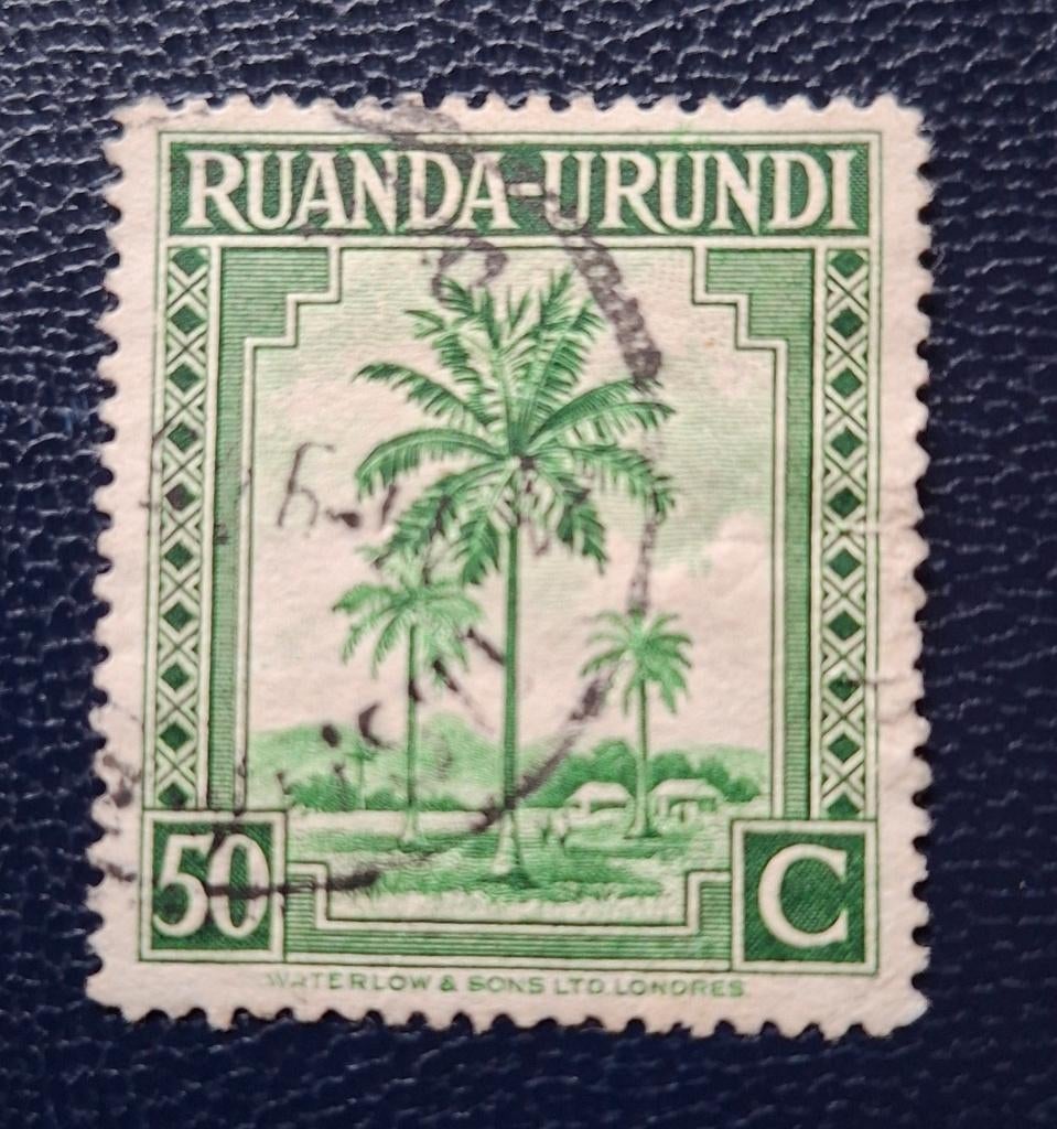Postzegel Ruanda-Urundi OBP 132, Postzegels en Munten, Ophalen of Verzenden, Gestempeld