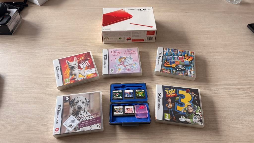 Nintendo DS Lite + 10 spelletjes, Consoles de jeu & Jeux vidéo, Consoles de jeu | Nintendo Game Boy, Enlèvement ou Envoi, Utilisé