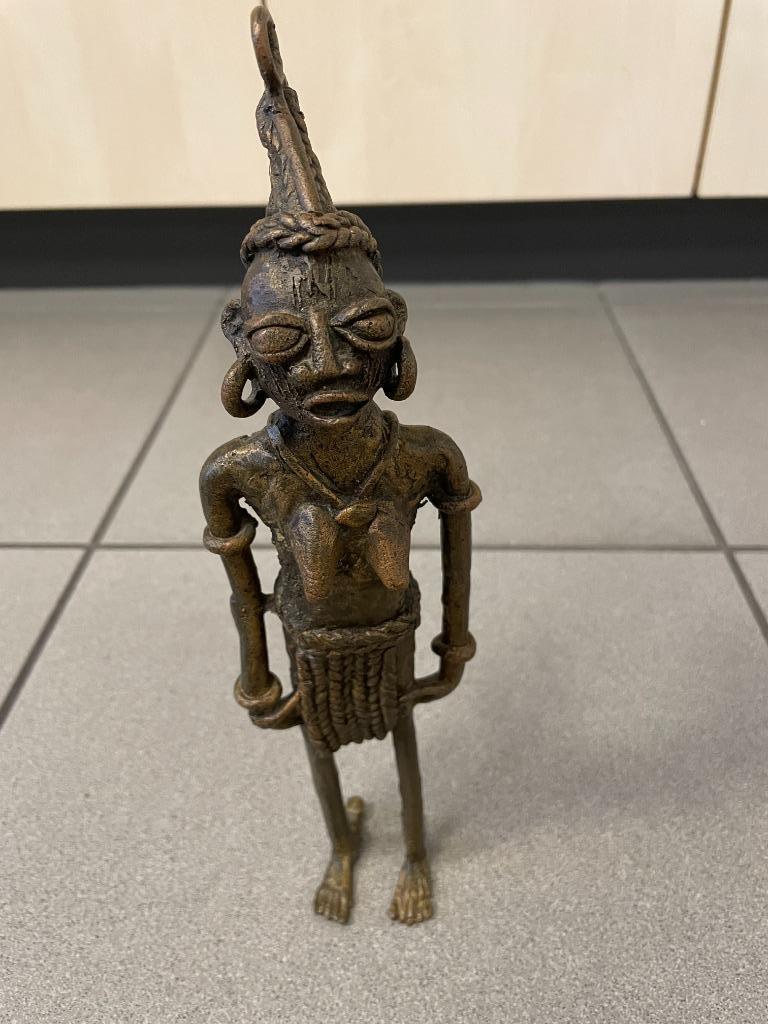 authentiek Afrikaans bronzen beeldje, Ophalen of Verzenden