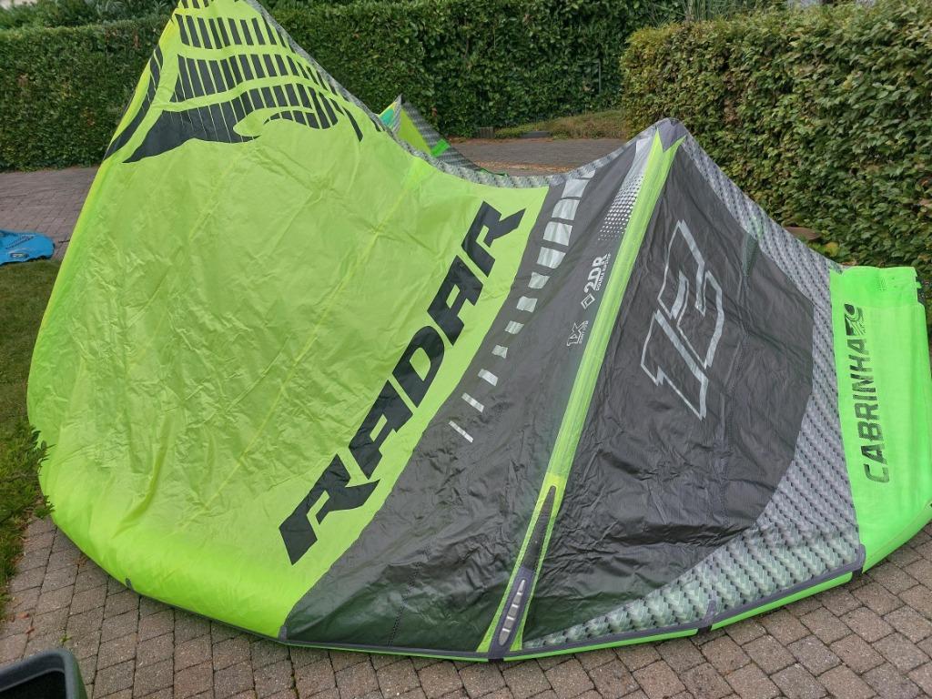 Kite Cabrinha Radar 12 m2, Ophalen, Zo goed als nieuw, 12 m², Kite