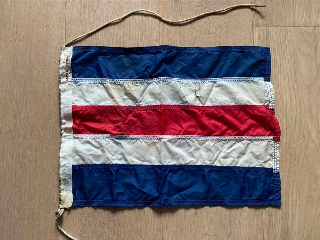 Seinvlag letter C - Belgische Marine, Ophalen of Verzenden, Marine, Vlag of Vaandel