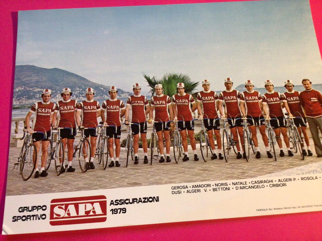 wielerkaart  1979  team sapa colnago algeri rosola, Sports & Fitness, Cyclisme, Enlèvement ou Envoi, Comme neuf