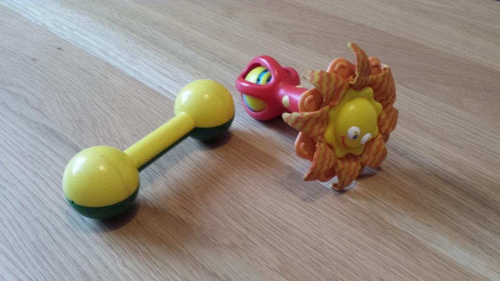 Set van 2 rammelaars, Kinderen en Baby's, Ophalen of Verzenden, Gebruikt