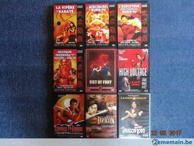 dvd : lot de 9 films kung fu ( pas de bruce lee ), Ophalen of Verzenden