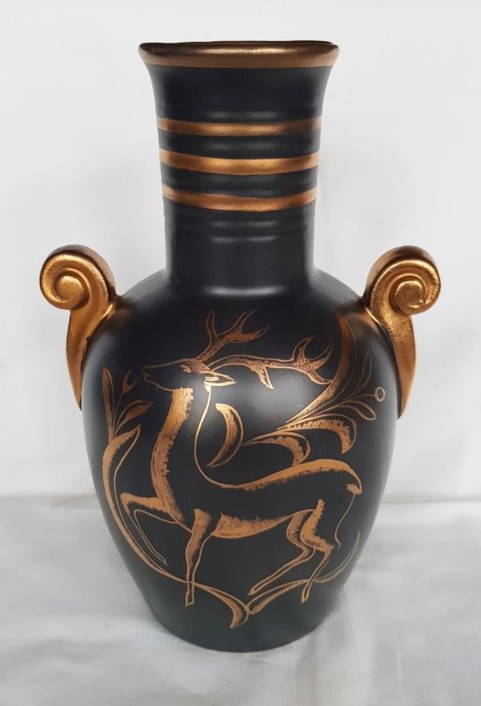 Vase animalier Art Déco Charles Catteau BOCH., Antiquités & Art, Enlèvement ou Envoi