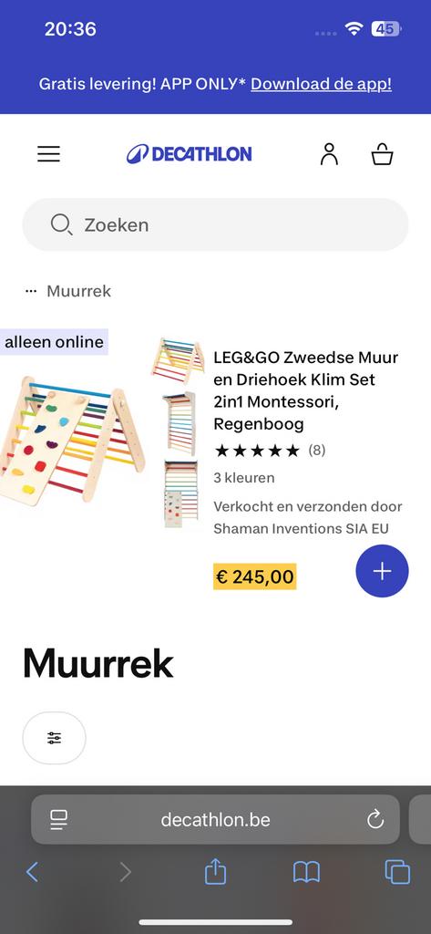 Klimdriehoek en klimrek, Kinderen en Baby's, Speelgoed | Houten speelgoed, Ophalen, Zo goed als nieuw