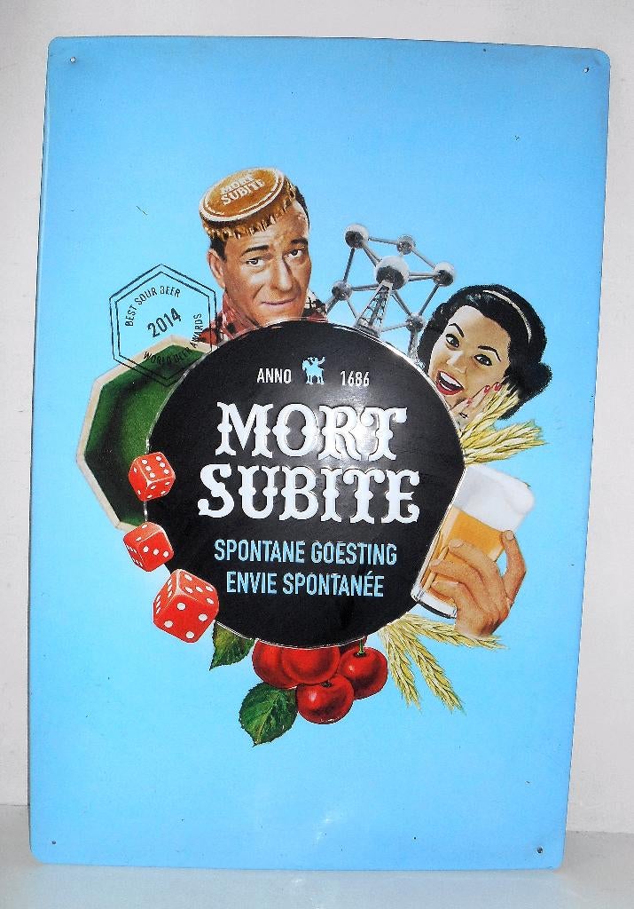 Panneau d'affichage Mort Suite, Enlèvement ou Envoi, Comme neuf, Panneau, Plaque ou Plaquette publicitaire
