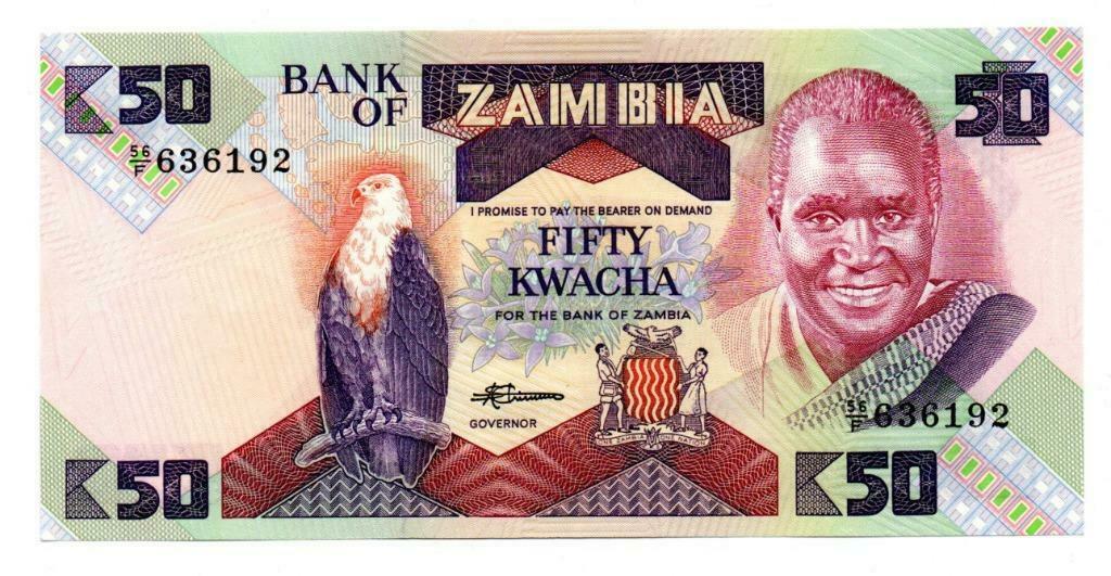50  KWACHA  1986     ZAMBIA    UNC     P 28a     € 1,50, Postzegels en Munten, Bankbiljetten | Afrika, Ophalen of Verzenden, Zambia