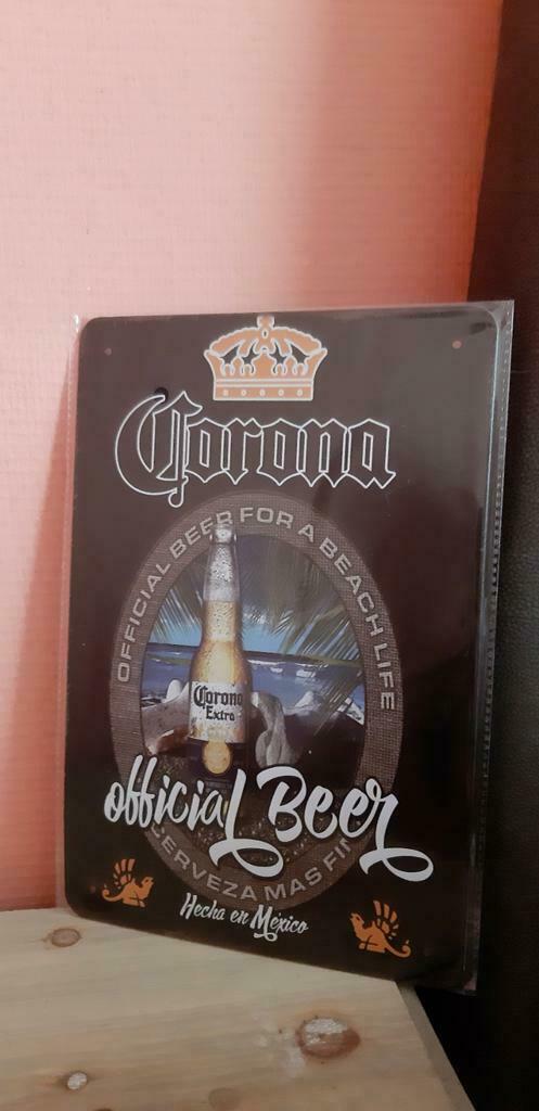 Enseigne publicitaire en métal Corona, Enlèvement ou Envoi, Neuf, Panneau publicitaire