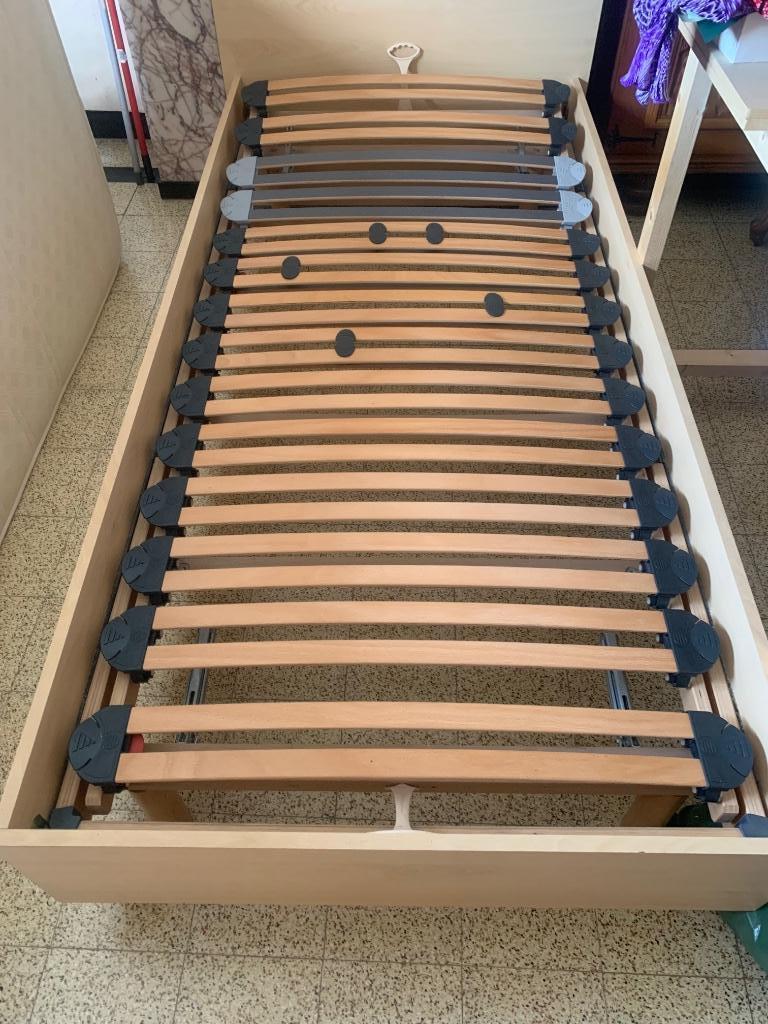 Ernpersoonsbed met matras, lattenflex, Maison & Meubles, 100 cm, Matelas, Une personne, Enlèvement