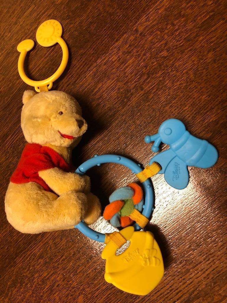 Winnie The Pooh - Bijtset baby, Ophalen of Verzenden, Zo goed als nieuw, Rammelaar, Met geluid