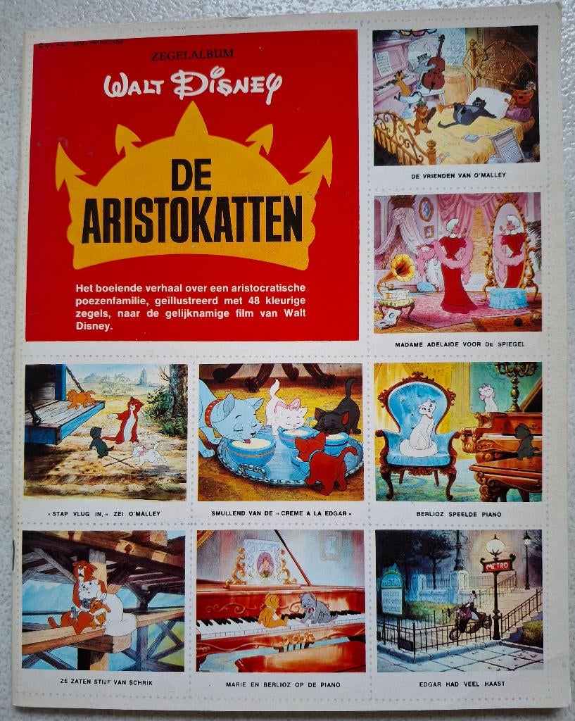 Zegelalbum 'De Aristokatten' Walt Disney 1971, Verzamelen, Ophalen of Verzenden