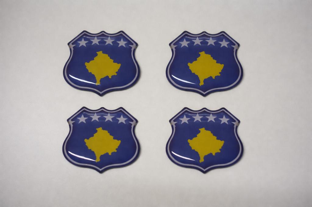 3D Kosovo gel vlag stickers UV-bestendig, Verzenden, Nieuw, Overige typen