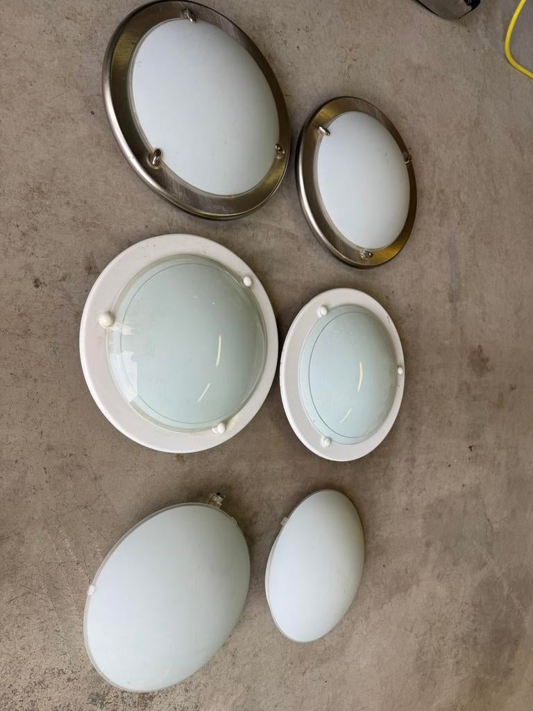 6 ikea plafonnieres, Ophalen, Gebruikt, Glas