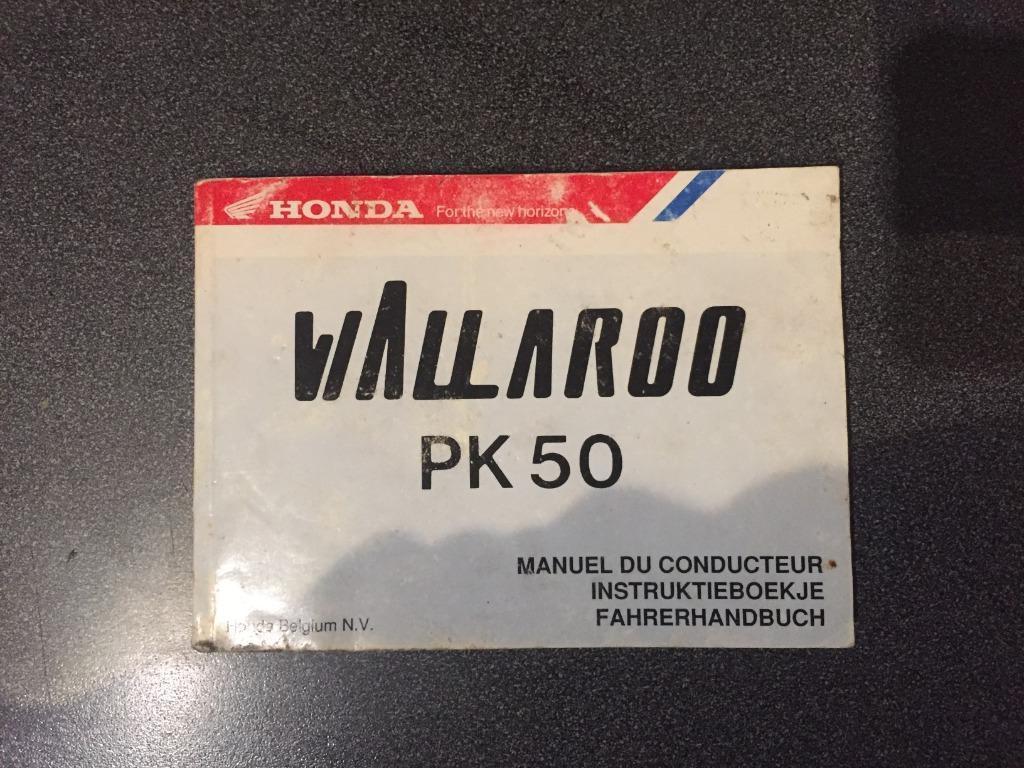 honda wallaroo instruktieboekje, Motoren, Ophalen, Gebruikt