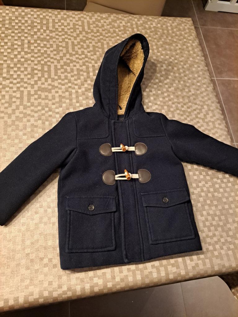 Mooie donkerblauwe geklede jas maat 92/98, Ophalen of Verzenden, Zo goed als nieuw, Jas