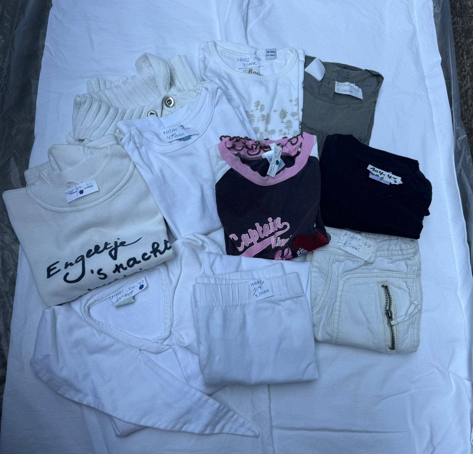 Lot van 10 stuks kinderkleding maat 104, Kinderen en Baby's, Kinderkleding | Maat 104, Ophalen of Verzenden, Gebruikt, Meisje