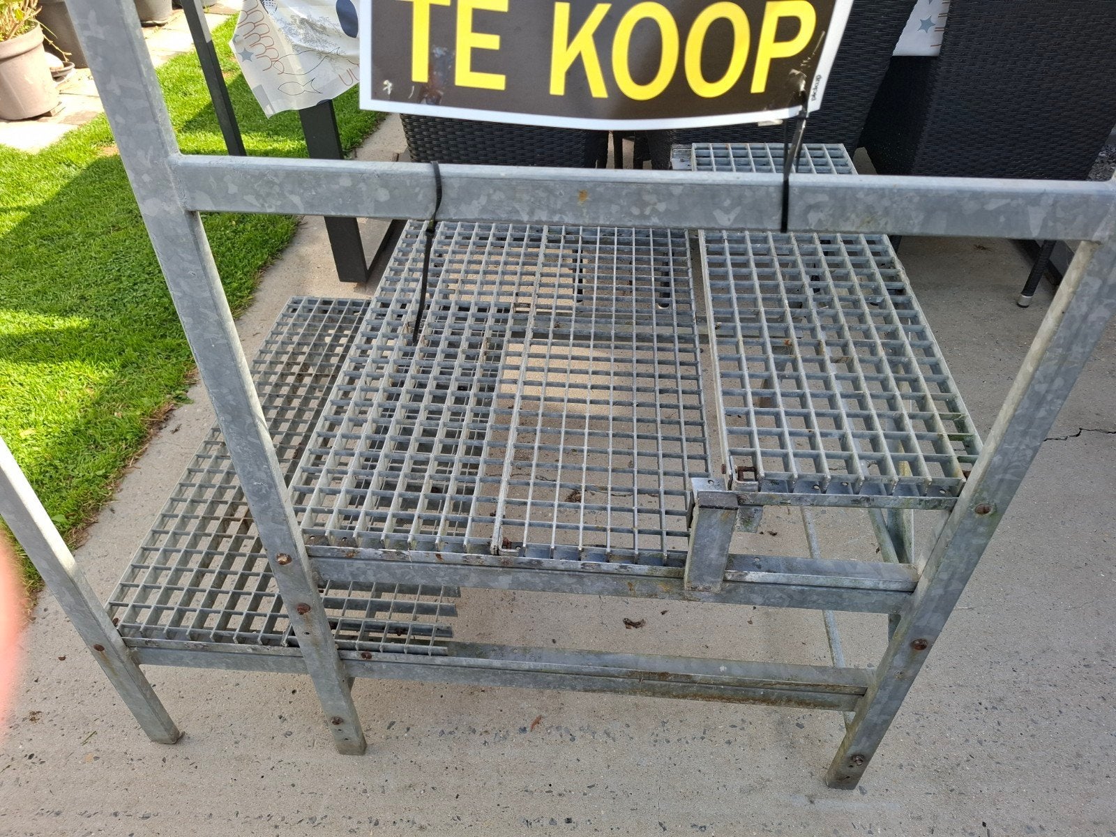 ijzeren trap, Ophalen, Gebruikt