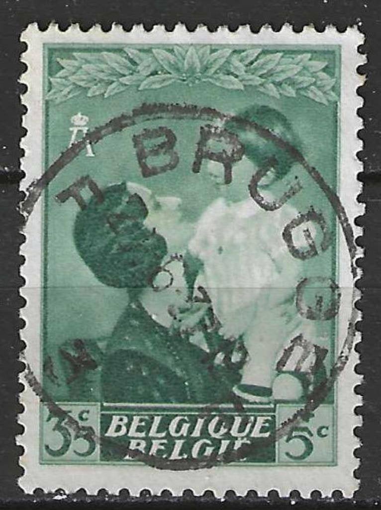 Belgique 1937 - Yvert/OBP 449 - Astrid et Boudewijn (ST), Envoi, Affranchi, Oblitéré, Maison royale