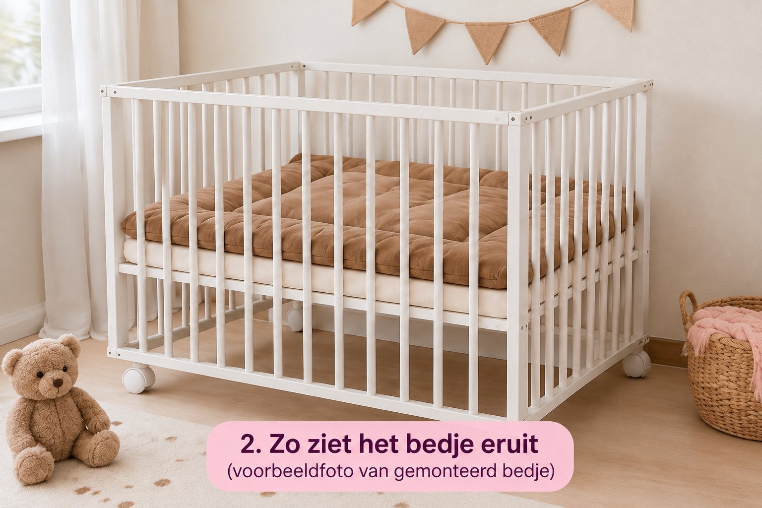 Nieuwe inklapbare babybox Hugo – wit, Enlèvement ou Envoi, Neuf, Tapis de parc