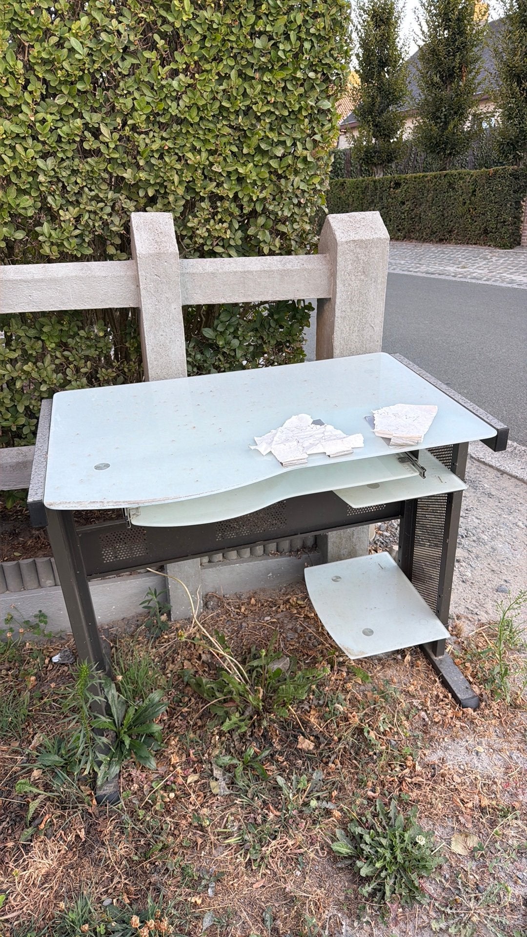 Bureau en verre, Enlèvement, Comme neuf