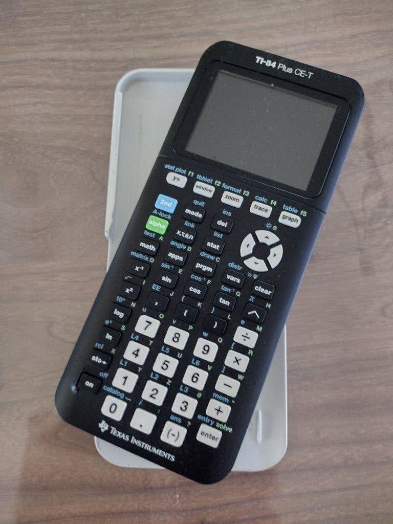 Texas rekenmachine TI-84 plus CE-T, Divers, Calculatrices, Enlèvement, Calculatrices graphique, Comme neuf