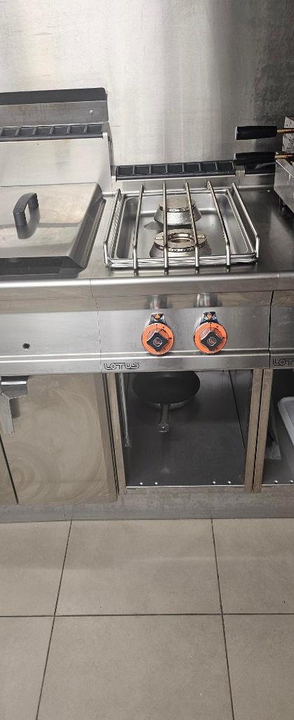 2 beks gasbrander te koop, Ophalen, 3 kookzones of minder, Zo goed als nieuw, Gas