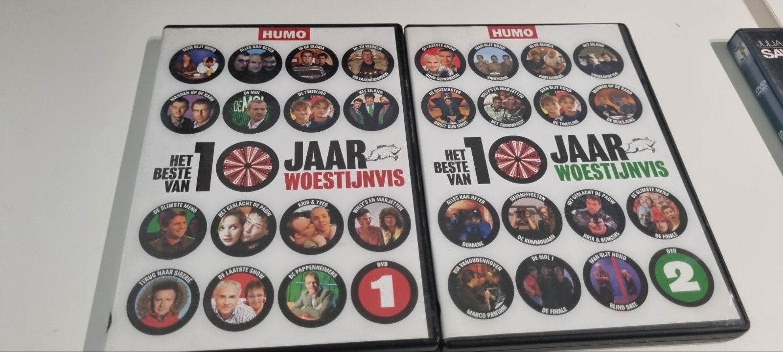 Het beste van woestijnvis 10 jaar vol1 en 2 humo, Cd's en Dvd's, Gebruikt, Seizoen 1, Komedie, Ophalen of Verzenden