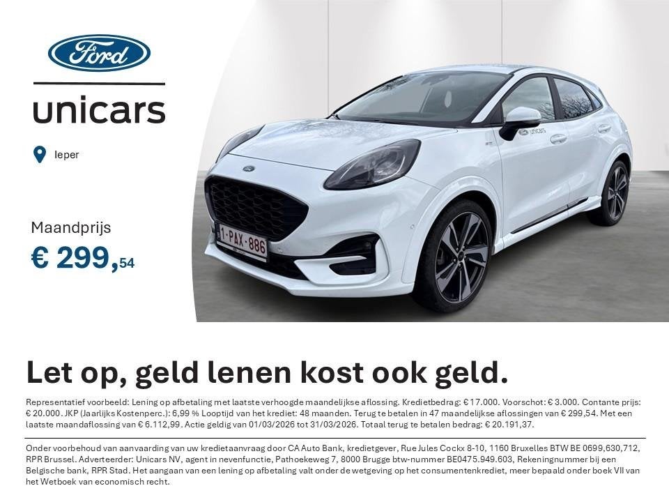 Ford Puma 1.0i Ecoboost mHEV 114kW ST-Line X, Autos, Ford, Boîte manuelle, 127 g/km, 5 portes, 5 places