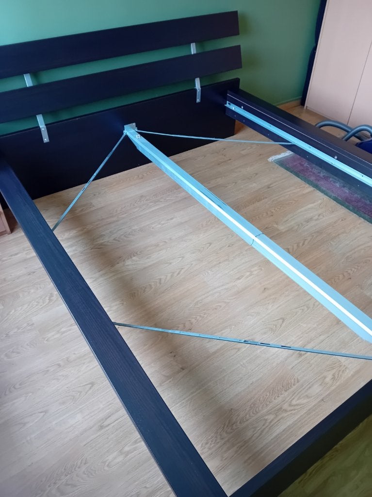 IKEA Bedframe, Huis en Inrichting, Ophalen, Gebruikt, Zwart, Tweepersoons