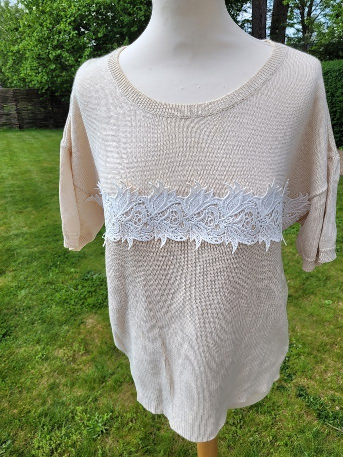 witte pull Gigue, Gigue, Beige, Maat 42/44 (L), Ophalen of Verzenden