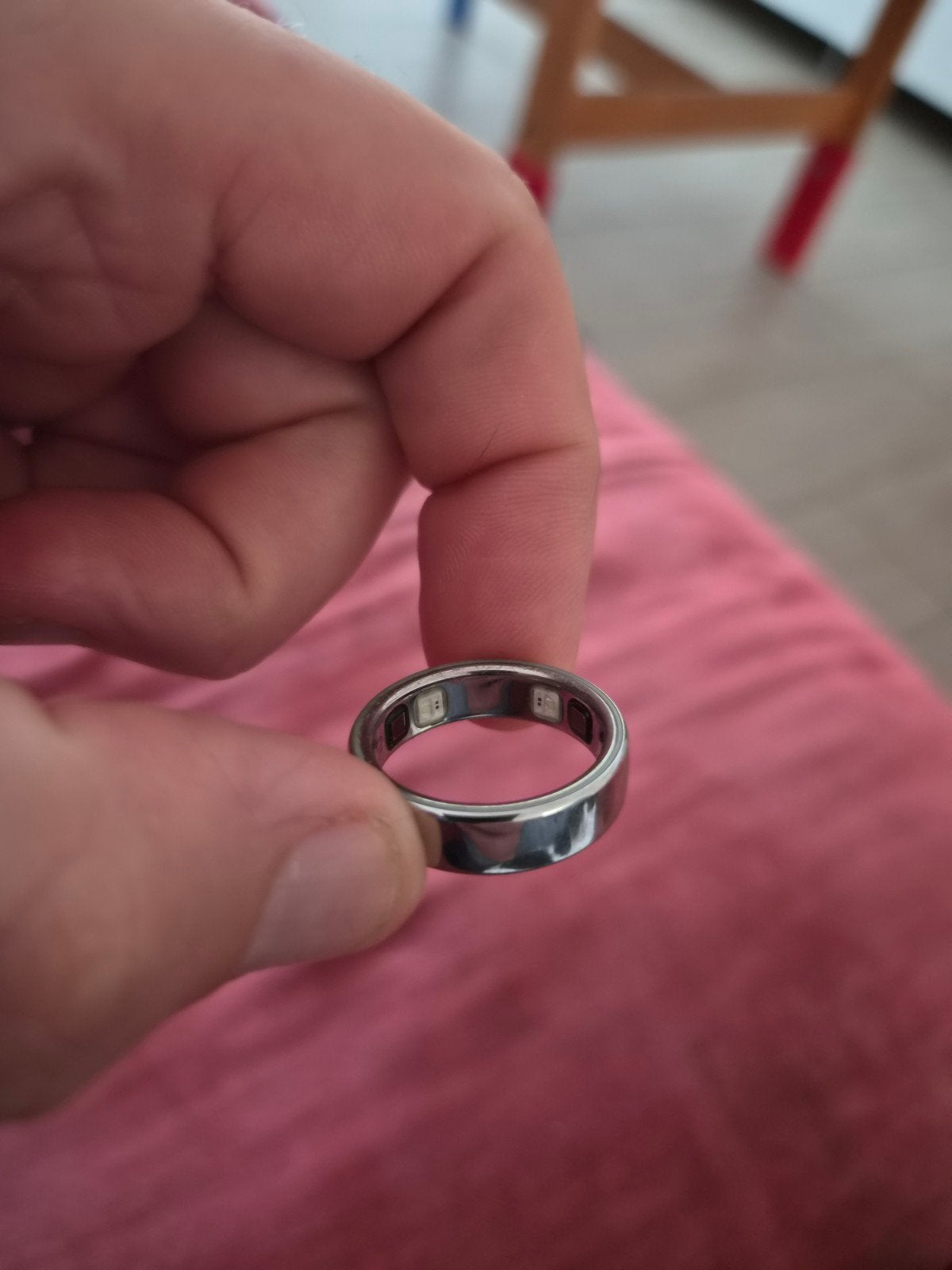 oura ring 5 Silver kleur (maat 12), Sport en Fitness, Ophalen of Verzenden, Zo goed als nieuw
