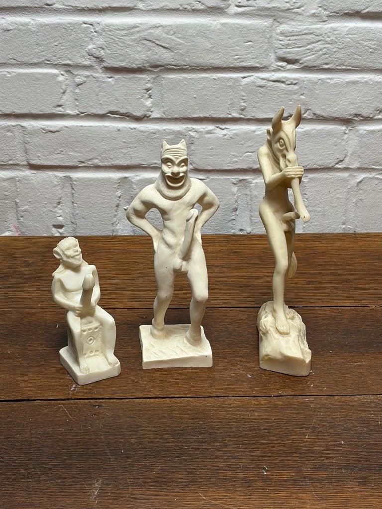 Set van 3 Vintage Griekse Albasten Beeldjes, Ophalen of Verzenden, Gebruikt, Fantasy
