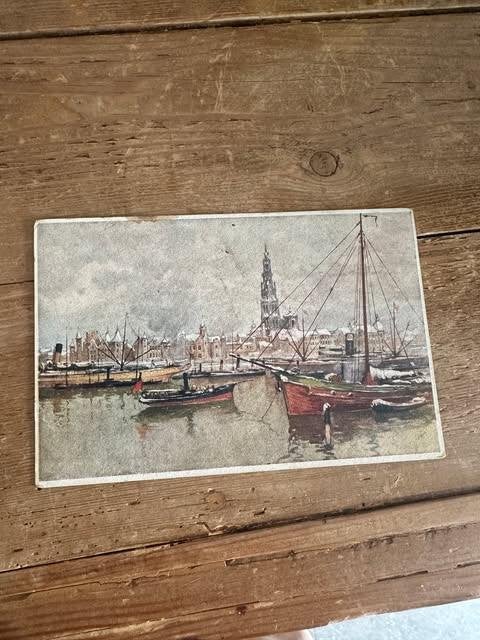 postkaart carte postale le foyer orphelins Antwerpen Schelde, Verzamelen, Ophalen of Verzenden, Ongelopen, Antwerpen