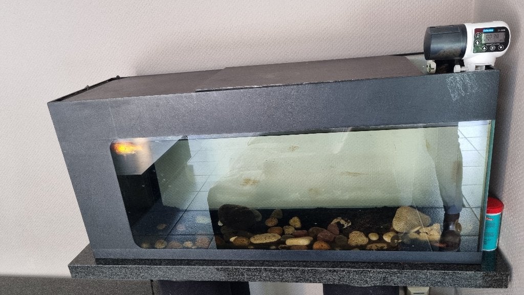 Aquarium + accessoires, Dieren en Toebehoren, Ophalen, Inclusief deksel, Gebruikt, Leeg aquarium