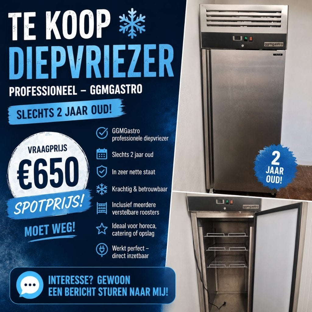 Diepvries +frigo horeca, Ophalen, Gebruikt, Koelen en Vriezen