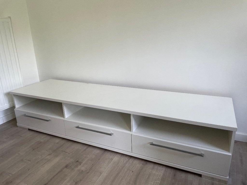 TV-meubel met 3 lades, Ophalen, Gebruikt, 150 tot 200 cm, Minder dan 100 cm