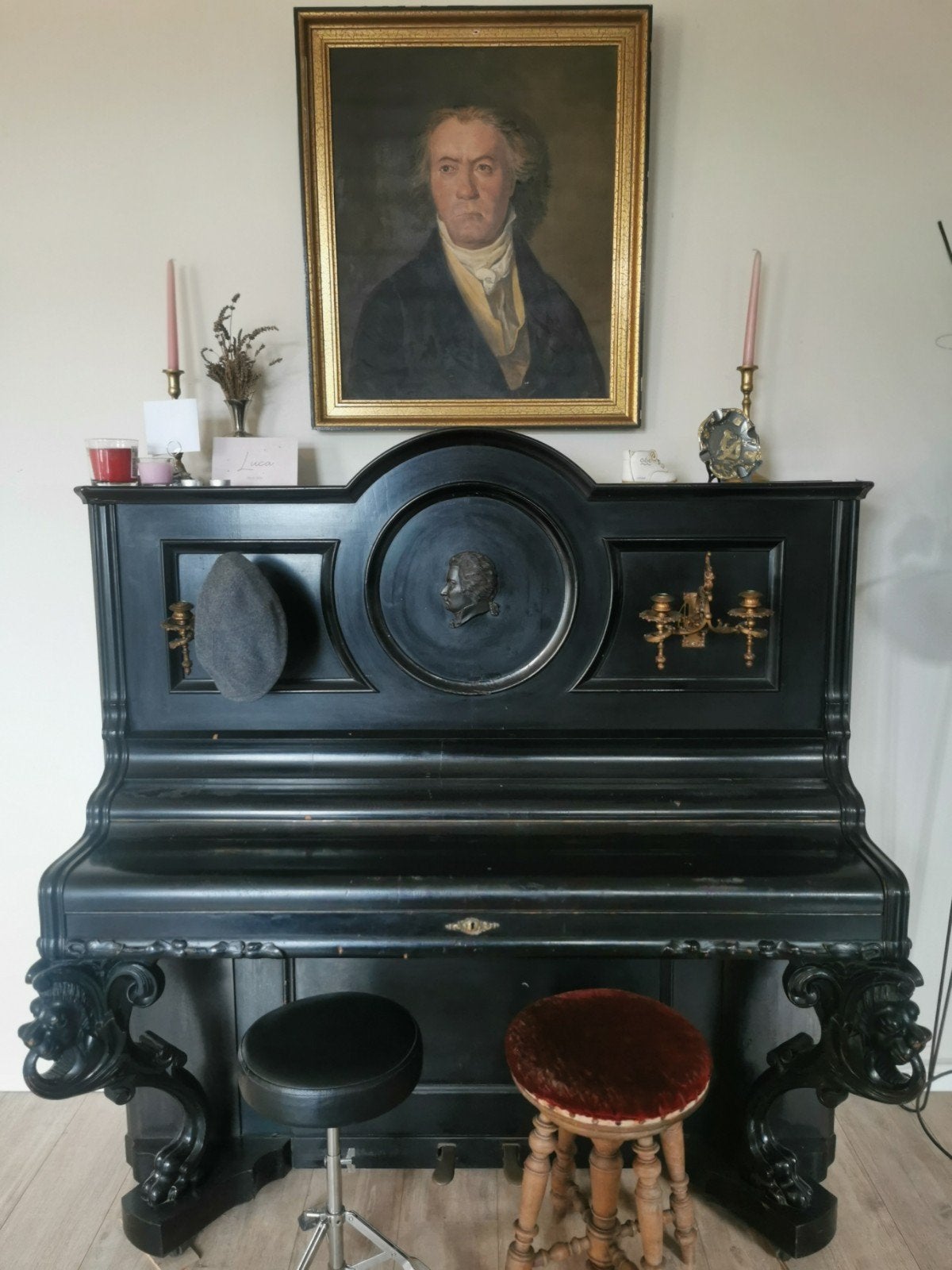 Piano A. Forster, Lobau anno1876, Enlèvement, Utilisé, Noir, Piano