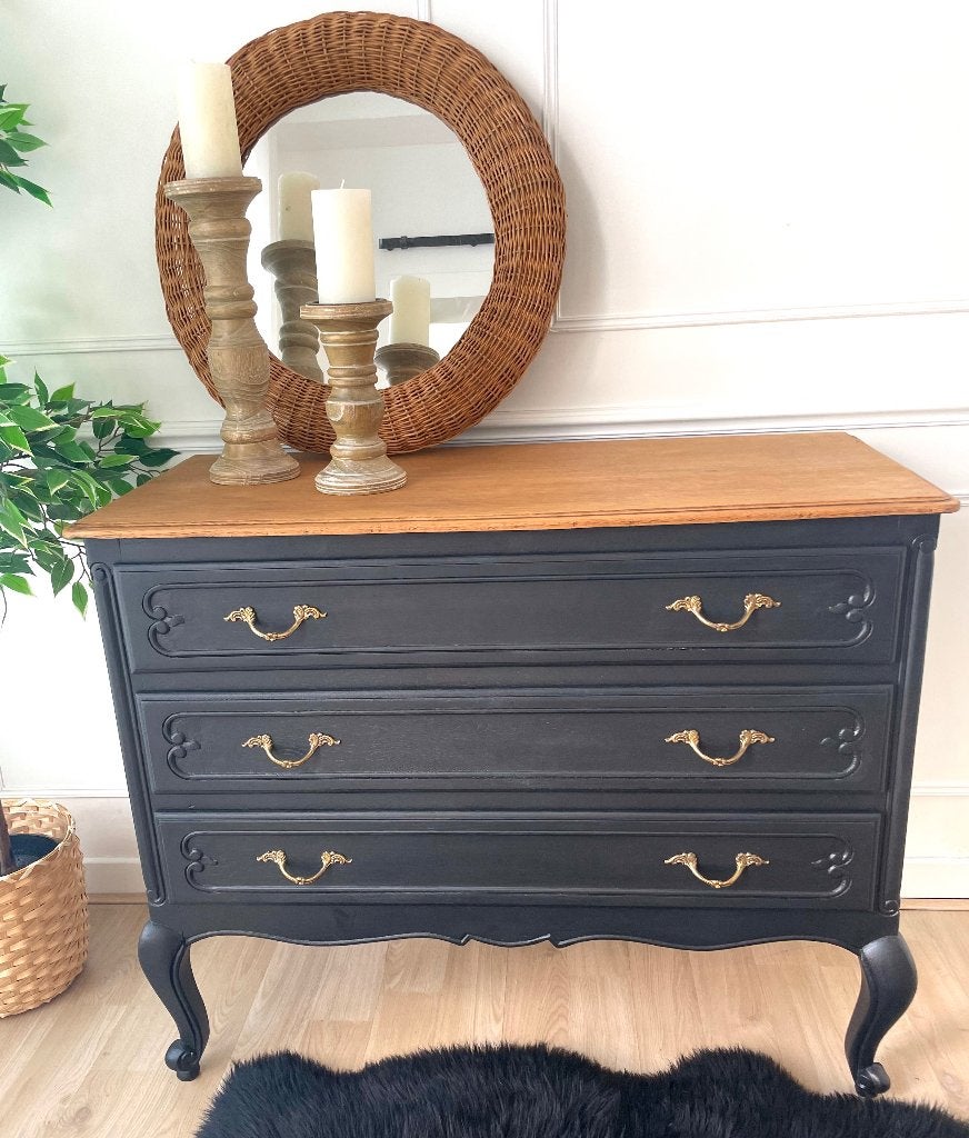 Vintage commode/ ladekast, Huis en Inrichting, Kasten | Ladekasten, Ophalen, Zo goed als nieuw