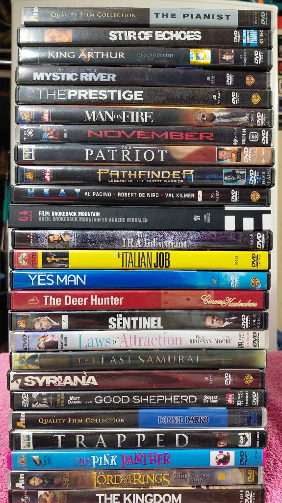 50 DVD's various film titels, Cd's en Dvd's, Ophalen, Gebruikt, Actie en Avontuur, Alle leeftijden