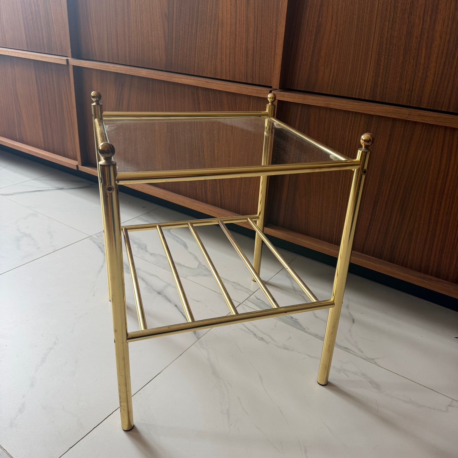 Bijzettafel goudkleurig, Minder dan 55 cm, Gebruikt, Vierkant, Ophalen