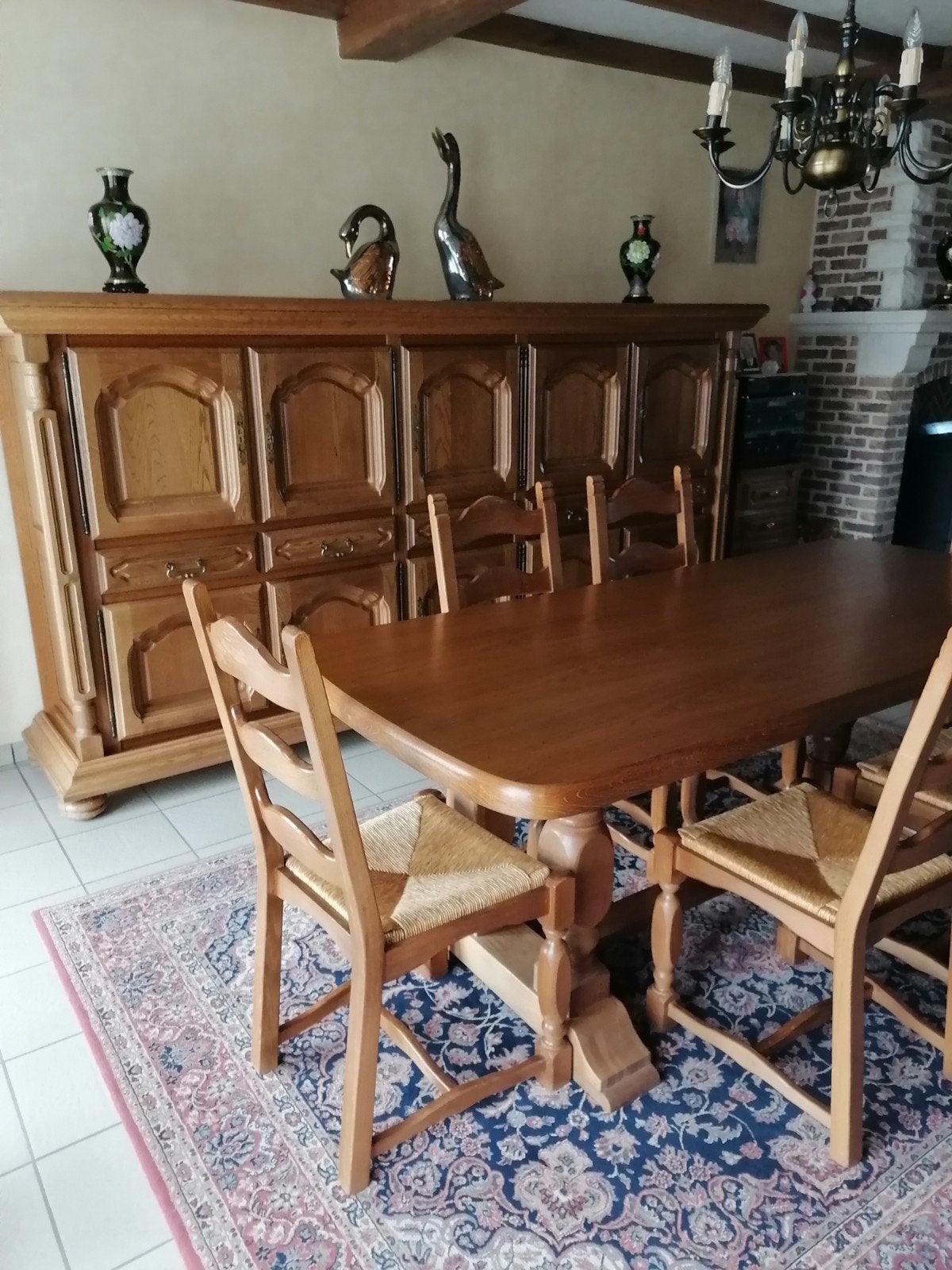 eiken eetkamer, Ophalen, Zo goed als nieuw