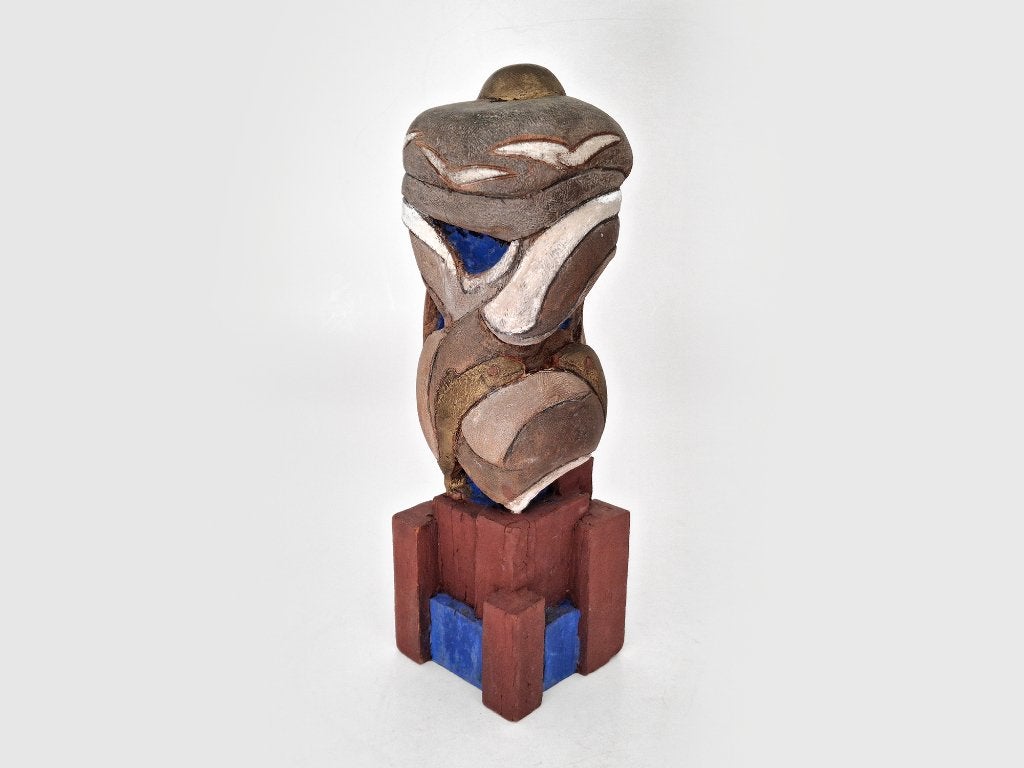 sculpture sculpture sur bois, Statue, Bois, Enlèvement ou Envoi, Abstrait