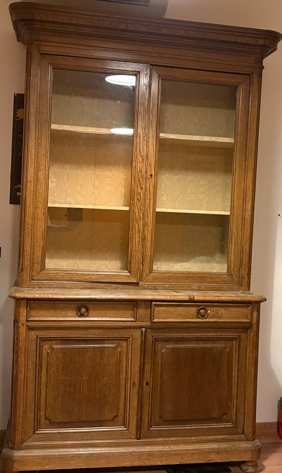 Eiken kast, Huis en Inrichting, Kasten | Buffetkasten, Ophalen, Met plank(en), Gebruikt, 100 tot 150 cm