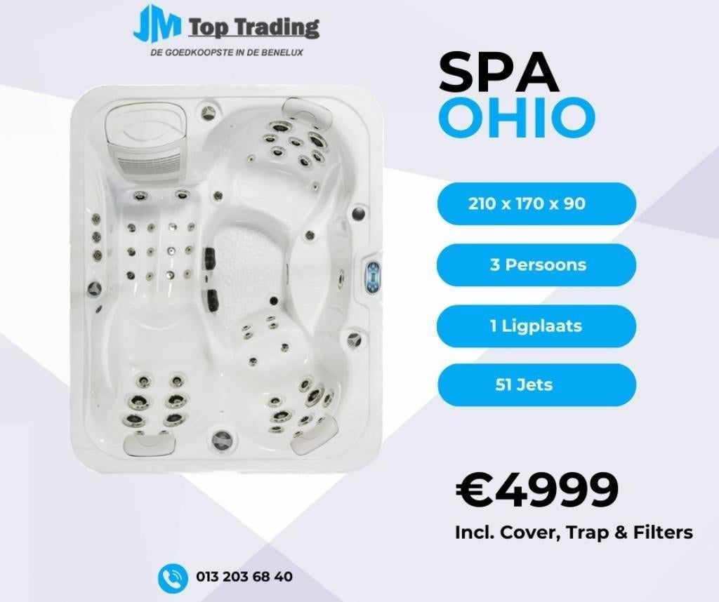 Jacuzzi Ohio (Balboa) - 3/4 pers. - 210x170x90cm - 51 jets!, Enlèvement, Neuf, Autres types