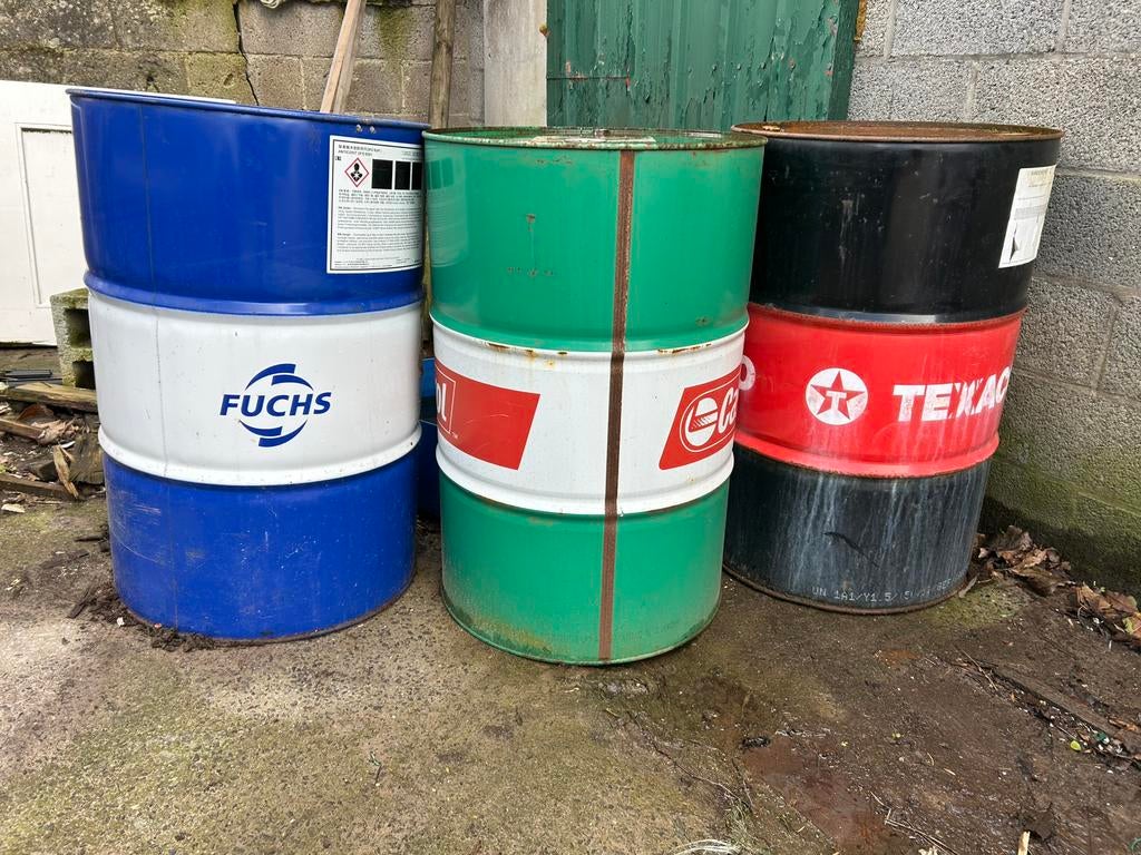 Lege Olievaten, Tuin en Terras, Vuurkorven, Ophalen, Gebruikt