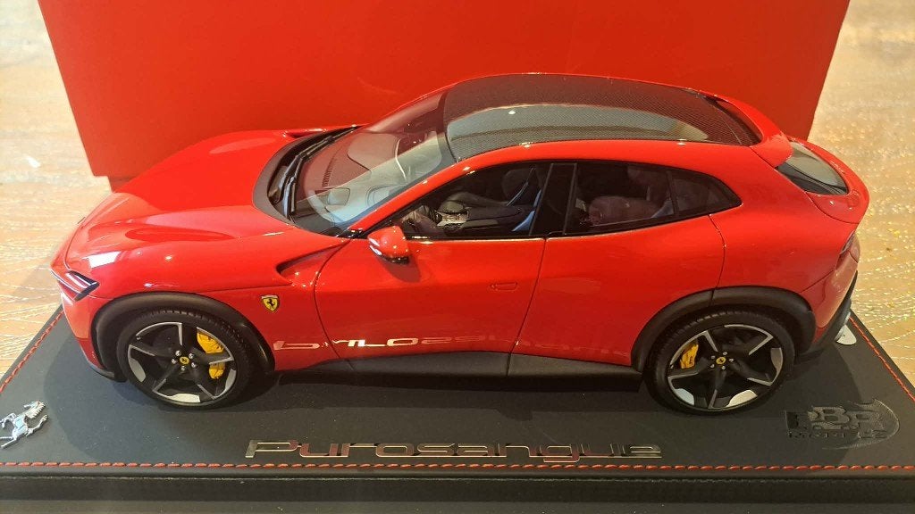 Ferrari Purosangue Rosso Corsa 1/18 BBR, Ophalen of Verzenden, Zo goed als nieuw, Auto, Overige merken