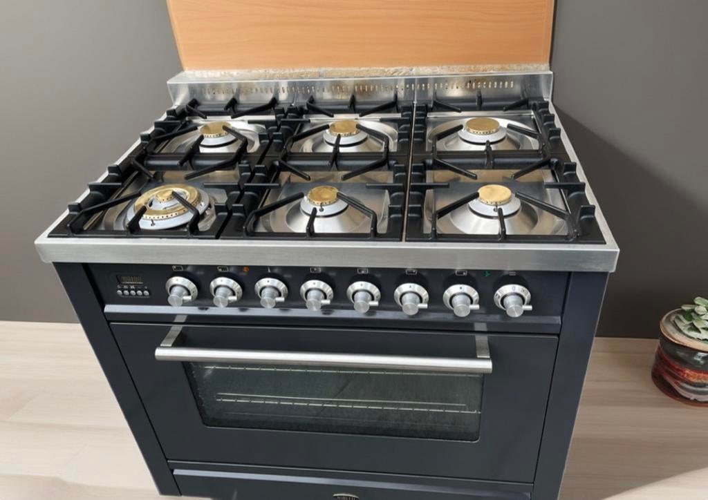 Boretti gasfornuis 6pits met grote oven, Gaz, Classe énergétique A ou plus économe, Enlèvement, Utilisé